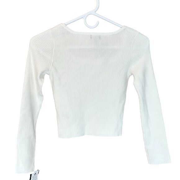 NWT Art Class Girls Ribbed Square Neck Sweater Cream/Ivory Med (8) - Picture 2 of 13